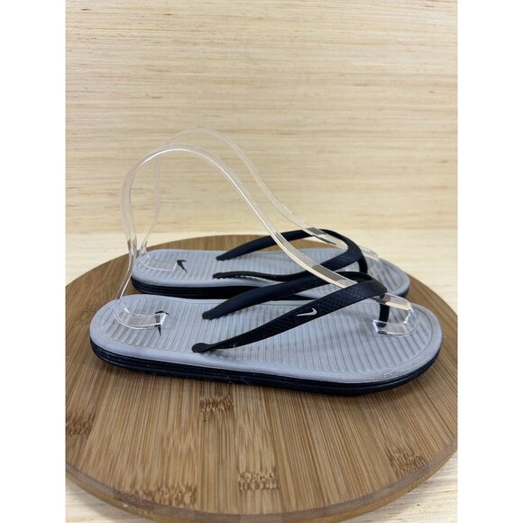 Nike Solarsoft Thong 2 Flip Flop Black Gray Sandals Womens Size 6 - Picture 5 of 9